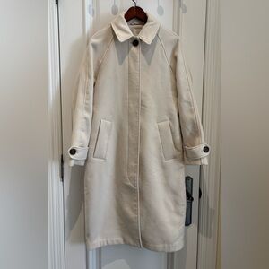 H&M Cream Oversized Maxi Coat Women